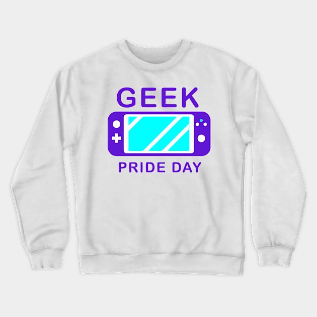 Geek Pride Day With Emulator Game Crewneck Sweatshirt by RendyPratama